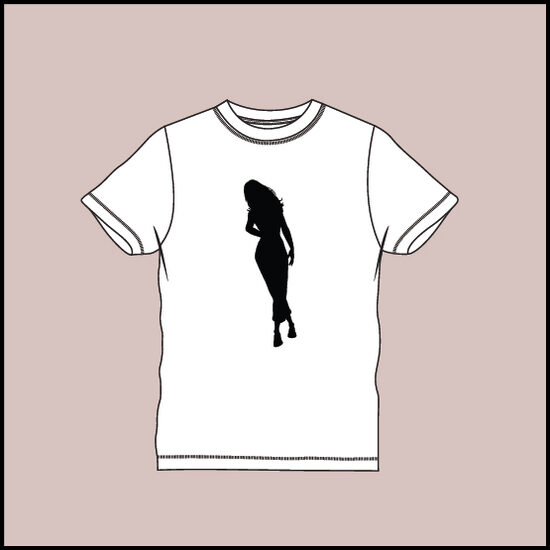 T krekli ar apdruku sievietei